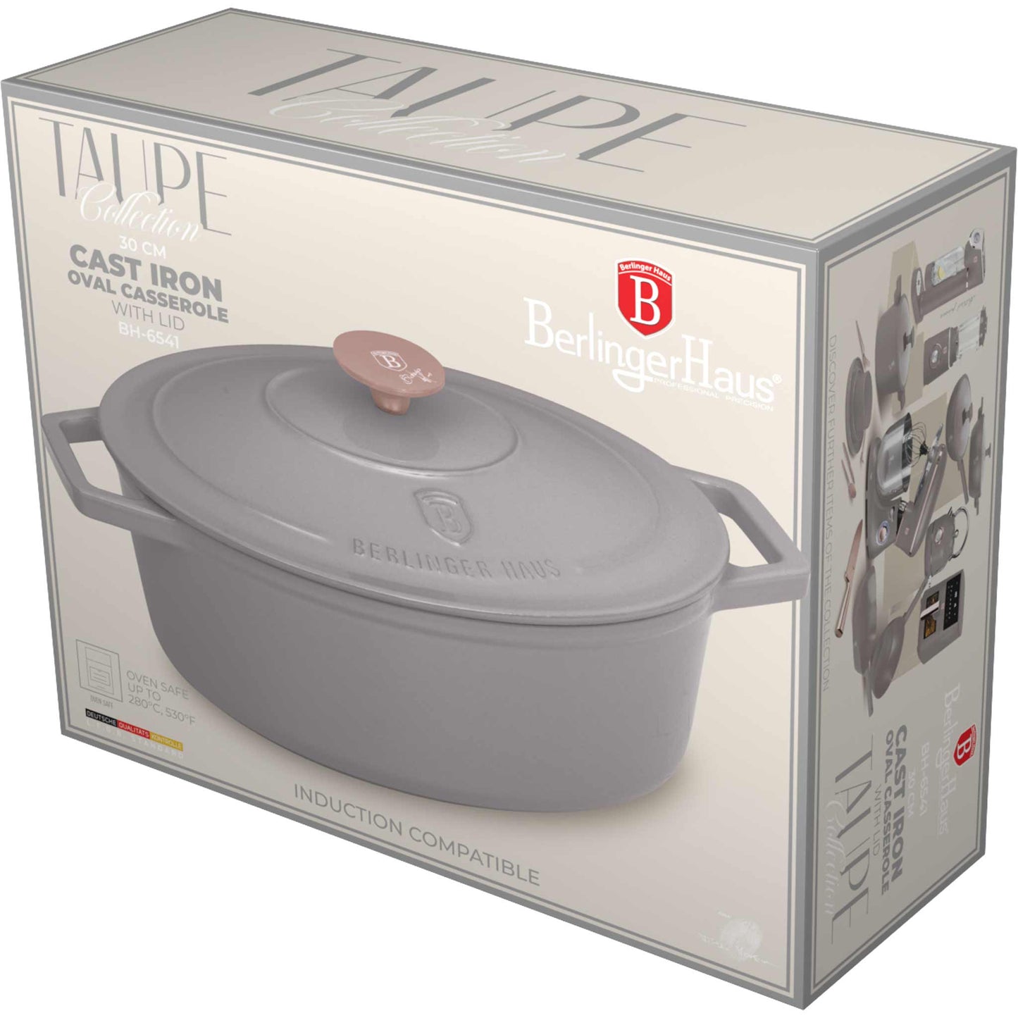 Asador Ovalado De Hierro Fundido De 30 Cm