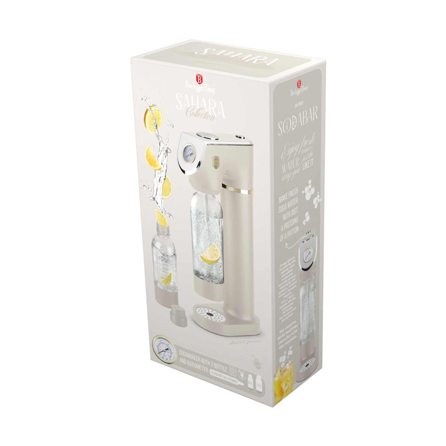 Máquina Para Hacer Refrescos Con 2 Botellas Y Barómetro, Compatible Con Cilindros De Co2 De Tamaño Universal.