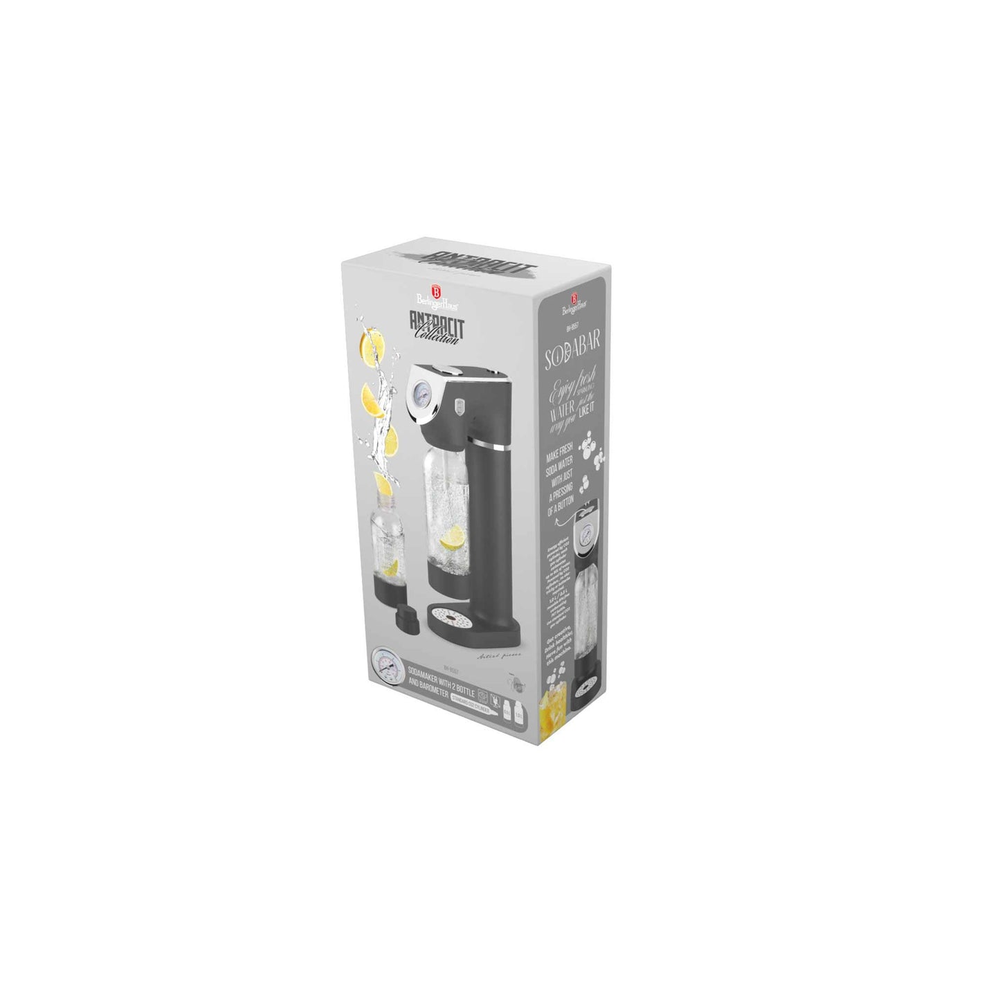 Máquina Para Hacer Refrescos Con 2 Botellas Y Barómetro, Compatible Con Cilindros De Co2 De Tamaño Universal.