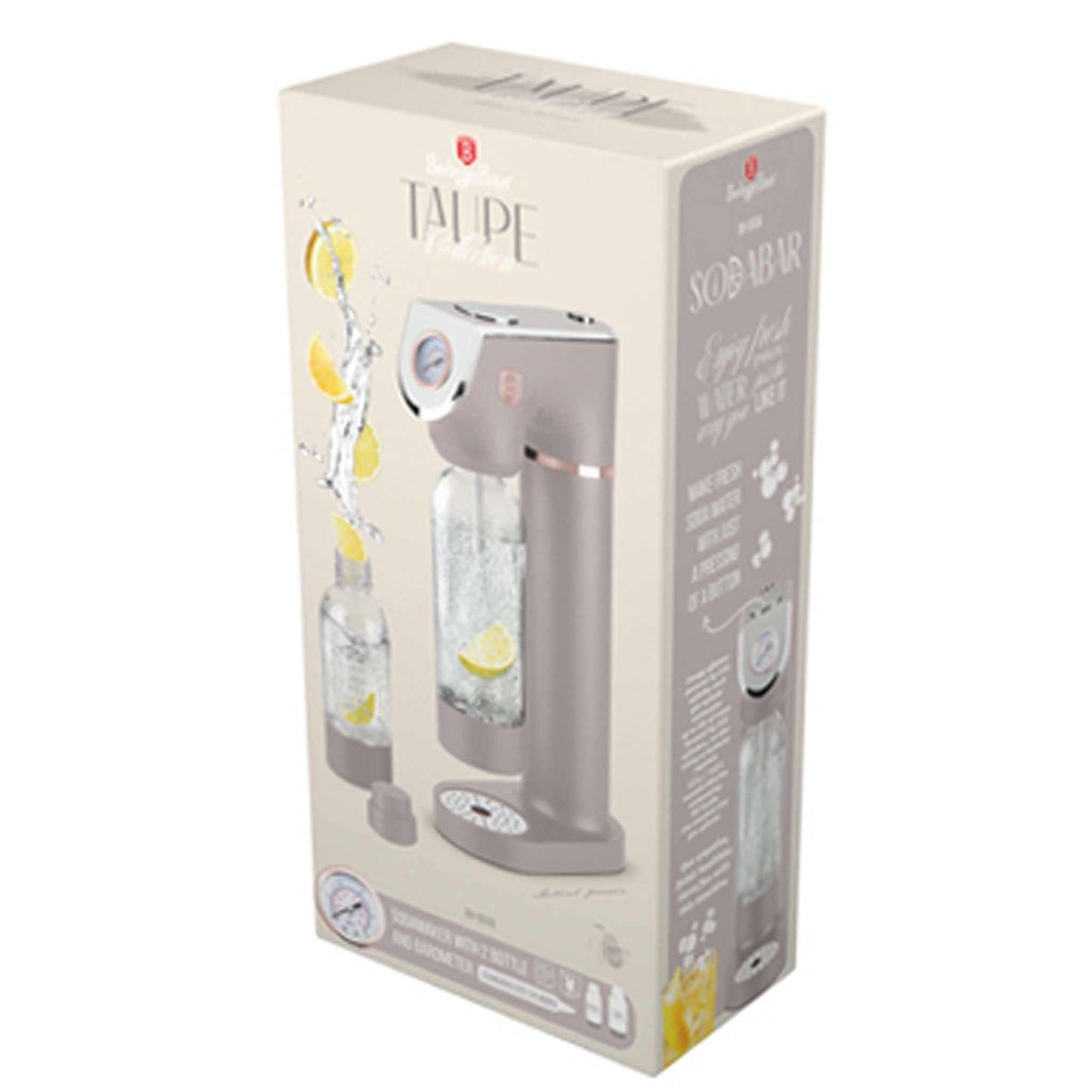 Máquina Para Hacer Refrescos Con 2 Botellas Y Barómetro, Compatible Con Cilindros De Co2 De Tamaño Universal.