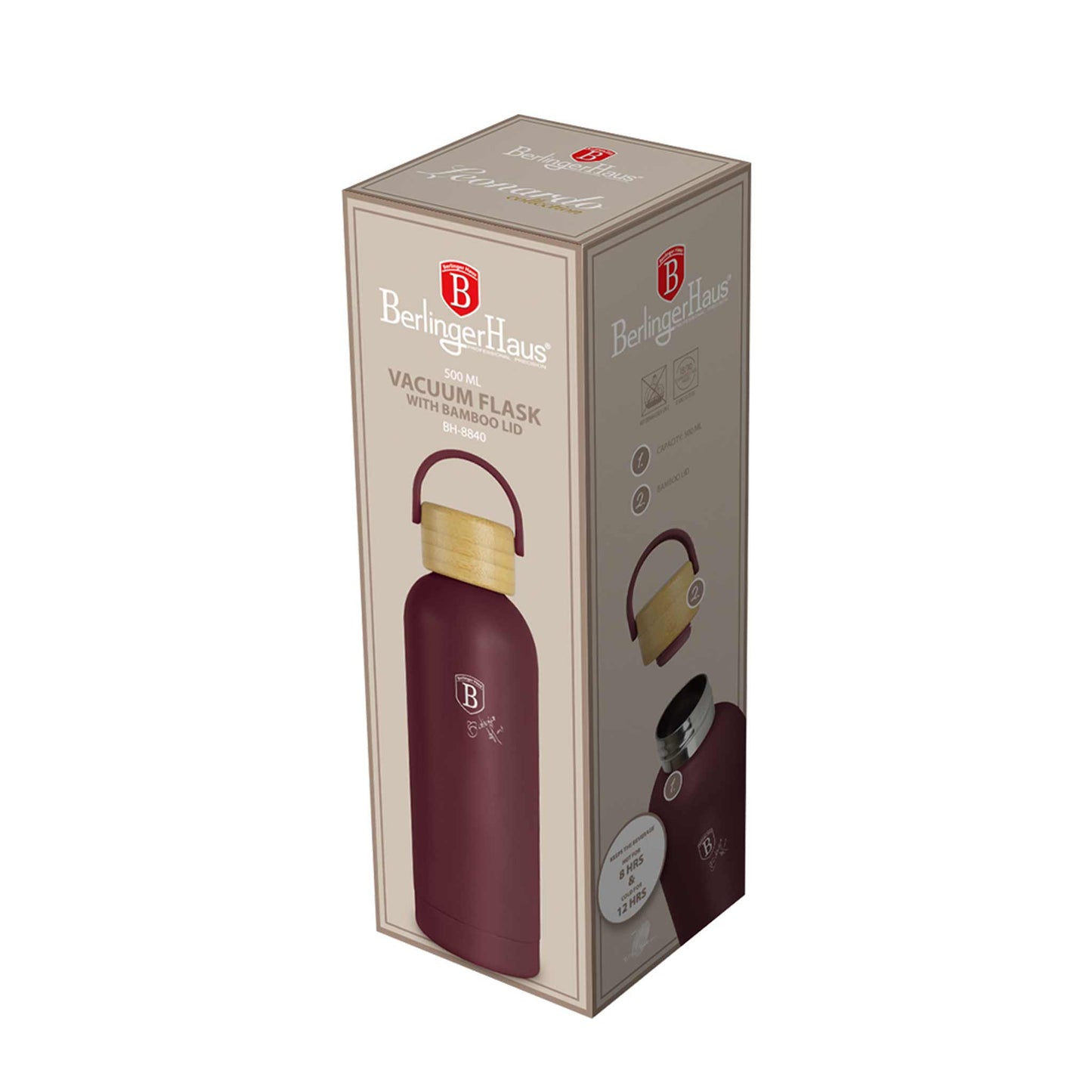 Termo Con Tapa De Bambú De 0,5 L