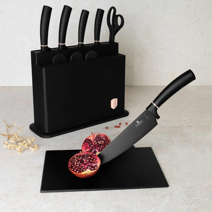 Set De 11 Cuchillos Con Soporte Y Tabla De Cortar.