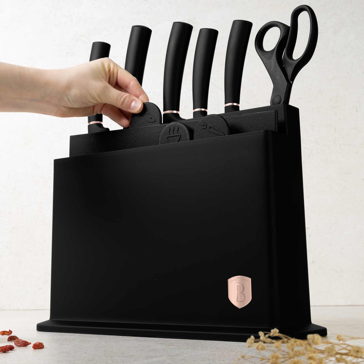 Set De 11 Cuchillos Con Soporte Y Tabla De Cortar.