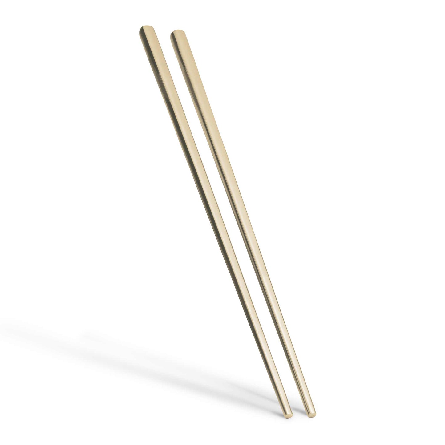 Set De 12 Palillos Con Revestimiento Pvd Color Oro Champán.