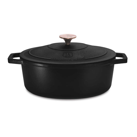 Asador Ovalado De Hierro Fundido De 30 Cm