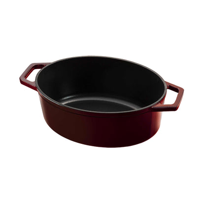 Asador Ovalado De Hierro Fundido De 30 Cm