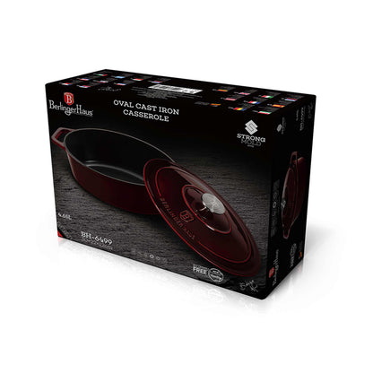 Asador Ovalado De Hierro Fundido De 30 Cm