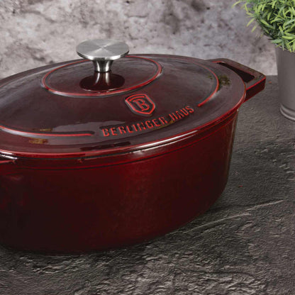 Asador Ovalado De Hierro Fundido De 30 Cm