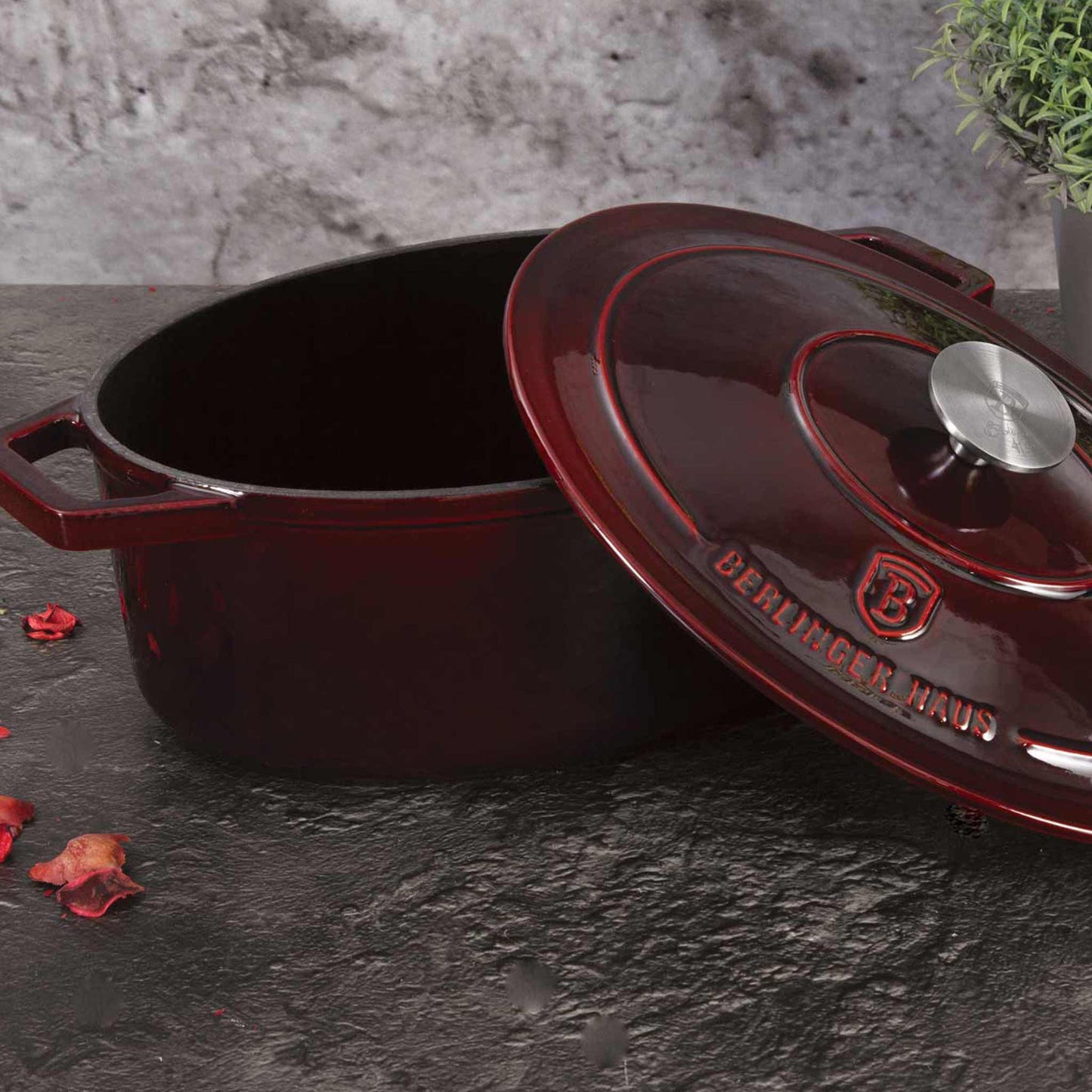 Asador Ovalado De Hierro Fundido De 30 Cm