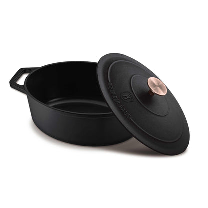 Asador Ovalado De Hierro Fundido De 32 Cm