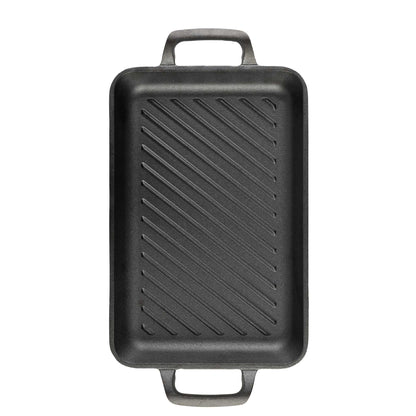 Plancha Rectangular Para Parrilla De Hierro Fundido De 33 Cm