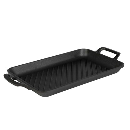Plancha Rectangular Para Parrilla De Hierro Fundido De 33 Cm