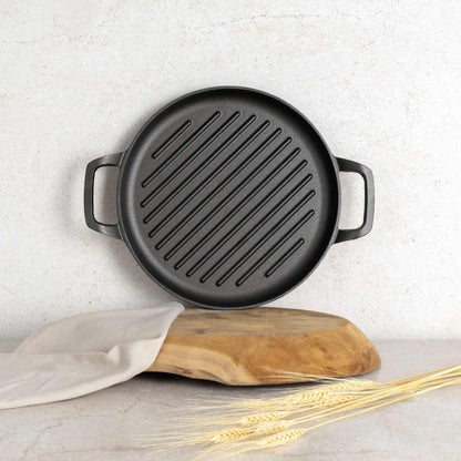 Plancha Redonda Para Parrilla De Hierro Fundido De 33 Cm