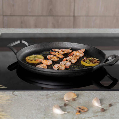 Plancha Redonda Para Parrilla De Hierro Fundido De 33 Cm