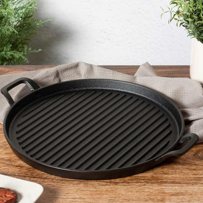 Plancha Redonda Para Parrilla De Hierro Fundido De 30 Cm