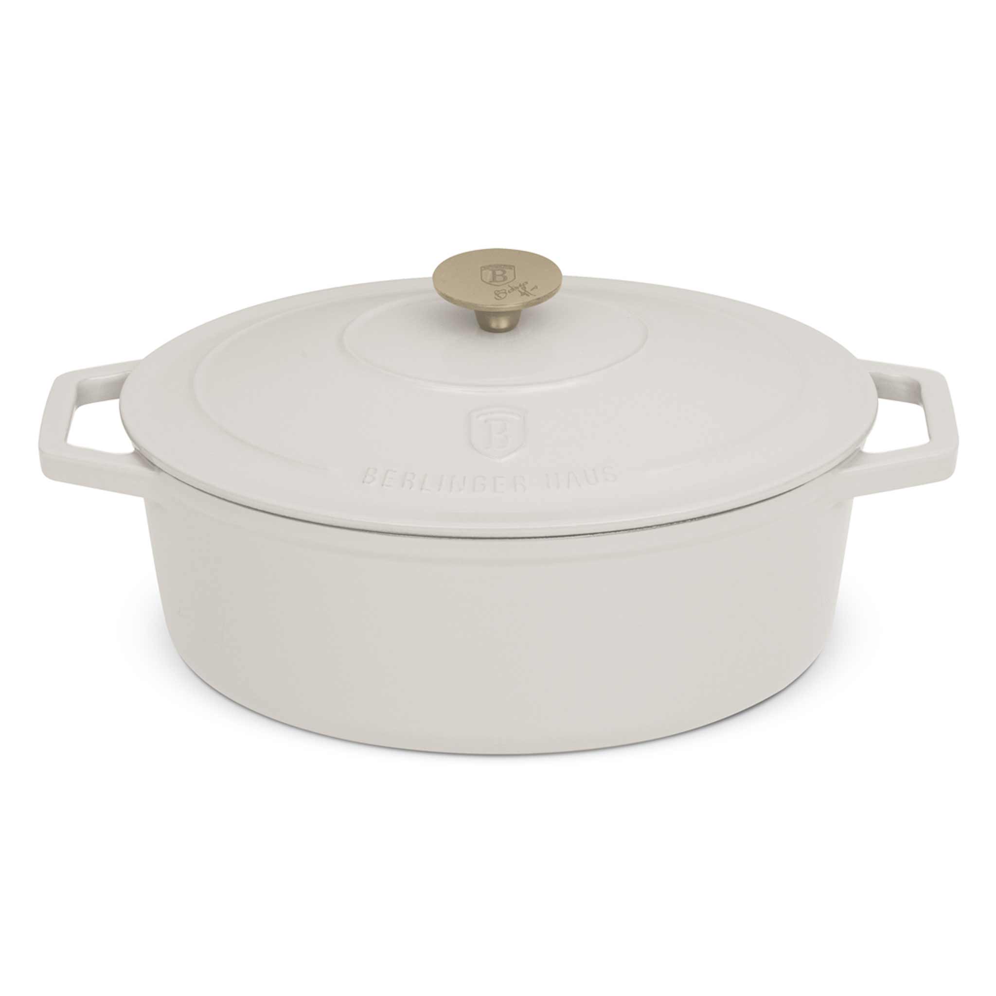 Asador Ovalado De Hierro Fundido De 30 Cm