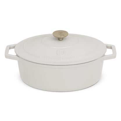 Asador Ovalado De Hierro Fundido De 30 Cm