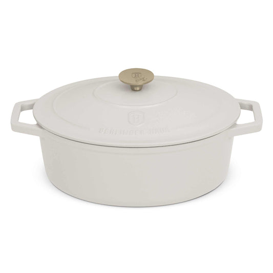Asador Ovalado De Hierro Fundido De 30 Cm