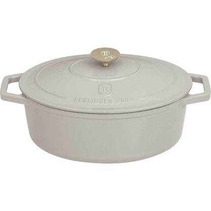 Asador Ovalado De Hierro Fundido De 30 Cm