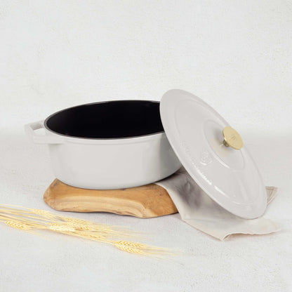 Asador Ovalado De Hierro Fundido De 30 Cm