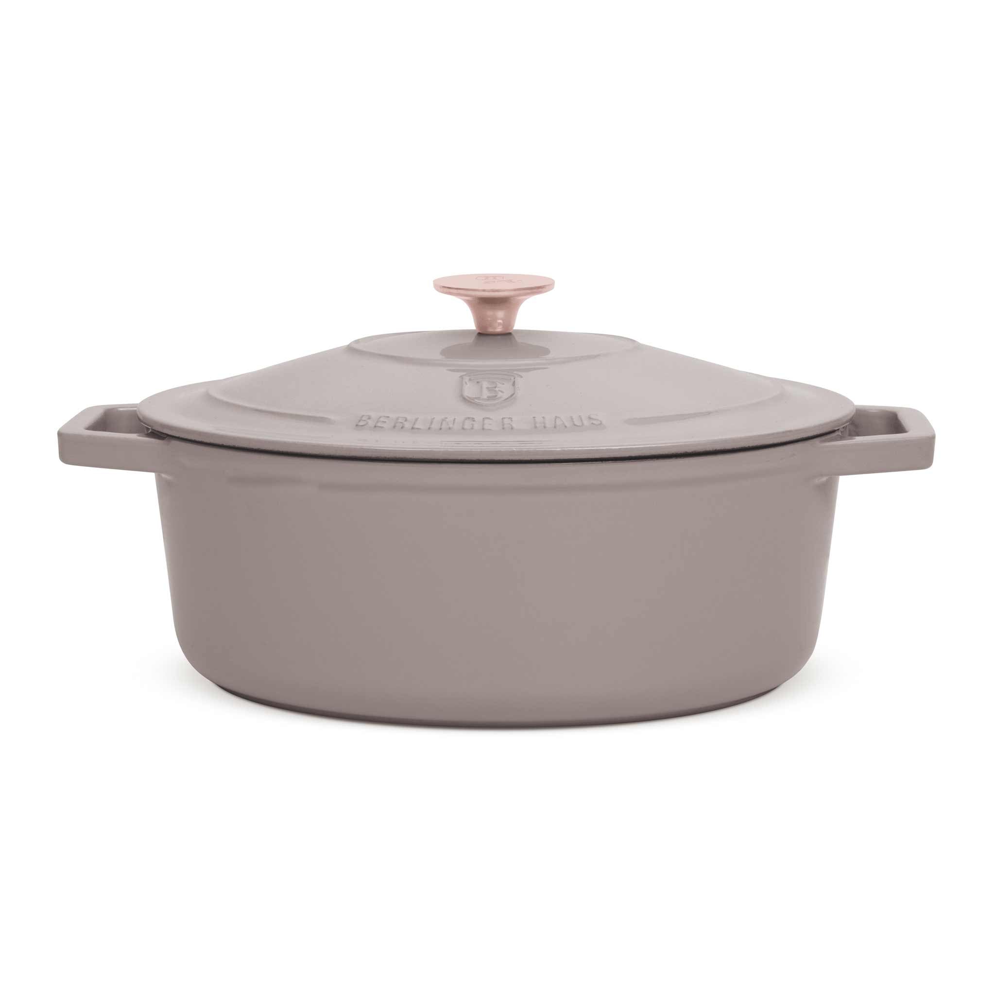 Asador Ovalado De Hierro Fundido De 30 Cm