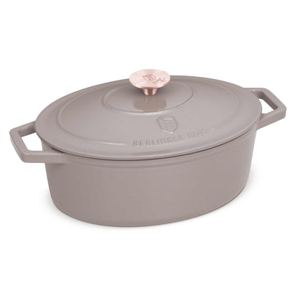 Asador Ovalado De Hierro Fundido De 30 Cm