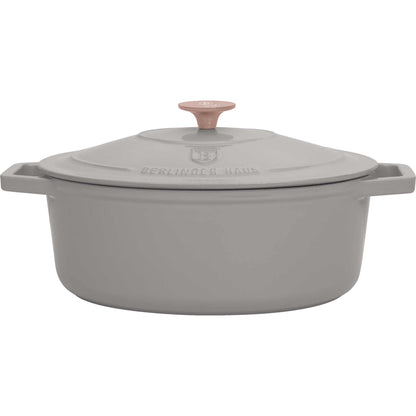 Asador Ovalado De Hierro Fundido De 30 Cm