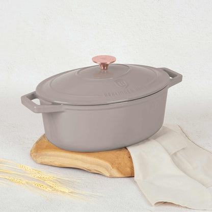 Asador Ovalado De Hierro Fundido De 30 Cm