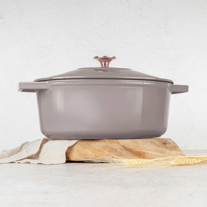 Asador Ovalado De Hierro Fundido De 30 Cm