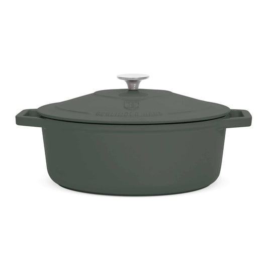 Asador Ovalado De Hierro Fundido De 30 Cm