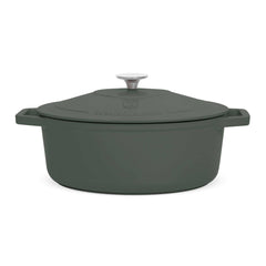 Asador Ovalado De Hierro Fundido De 30 Cm