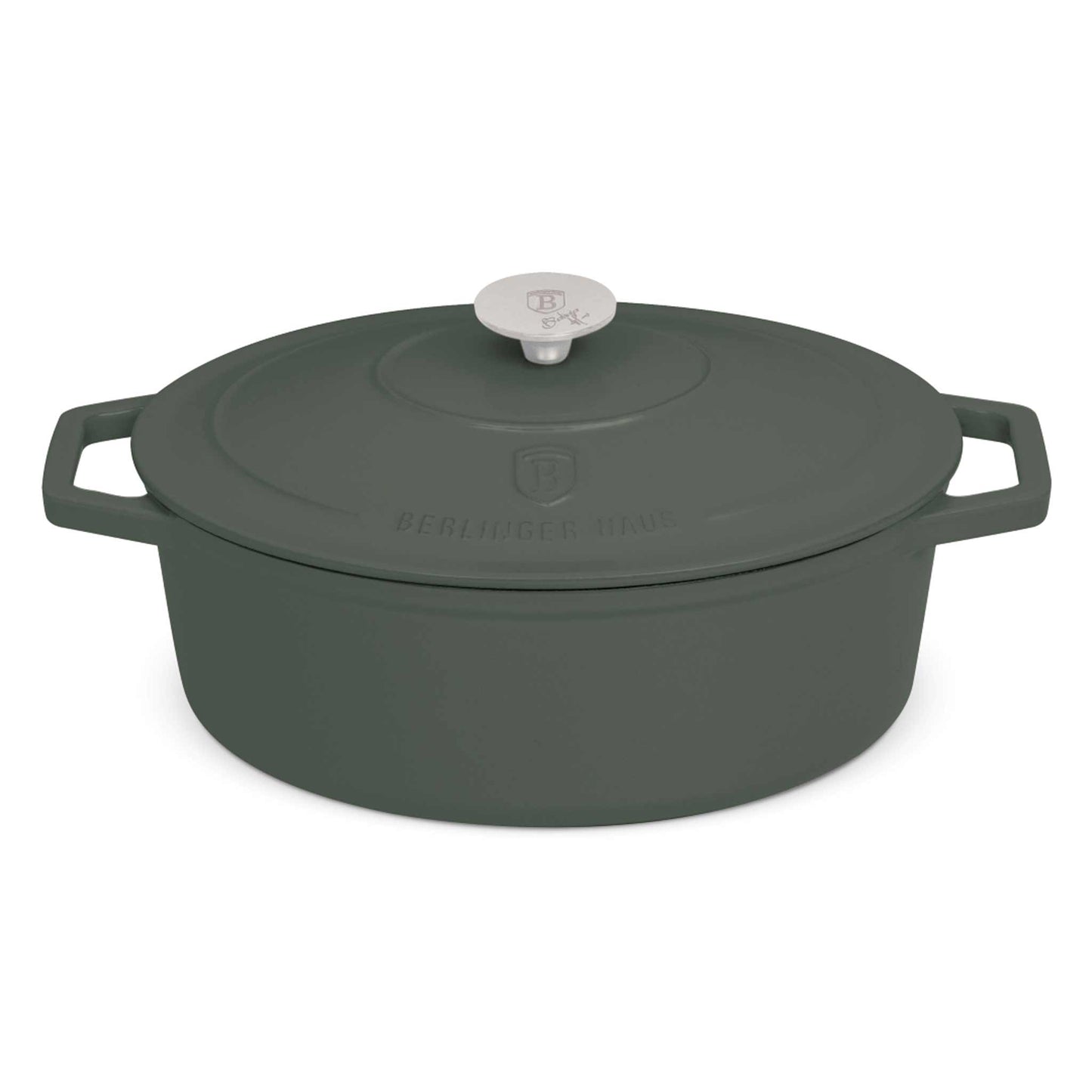 Asador Ovalado De Hierro Fundido De 30 Cm