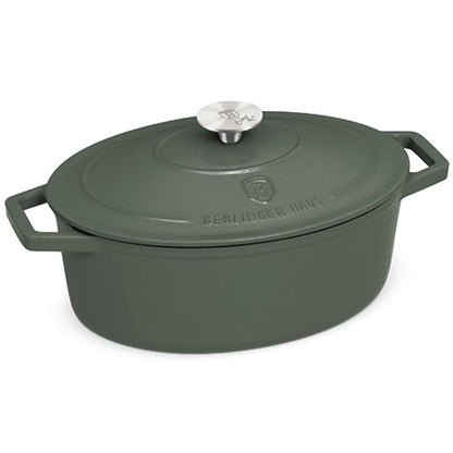 Asador Ovalado De Hierro Fundido De 30 Cm