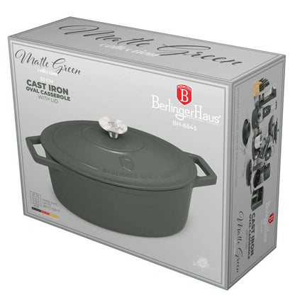 Asador Ovalado De Hierro Fundido De 30 Cm