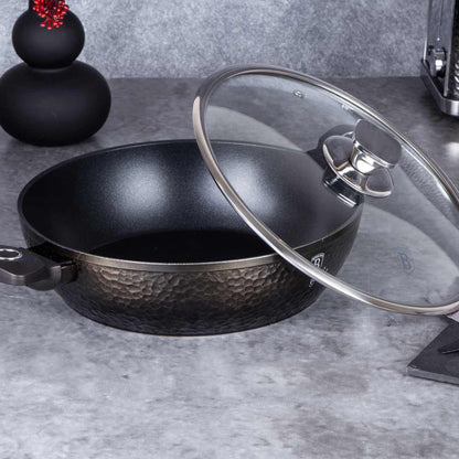 Olla Poco Profunda Con Tapa De 28 Cm