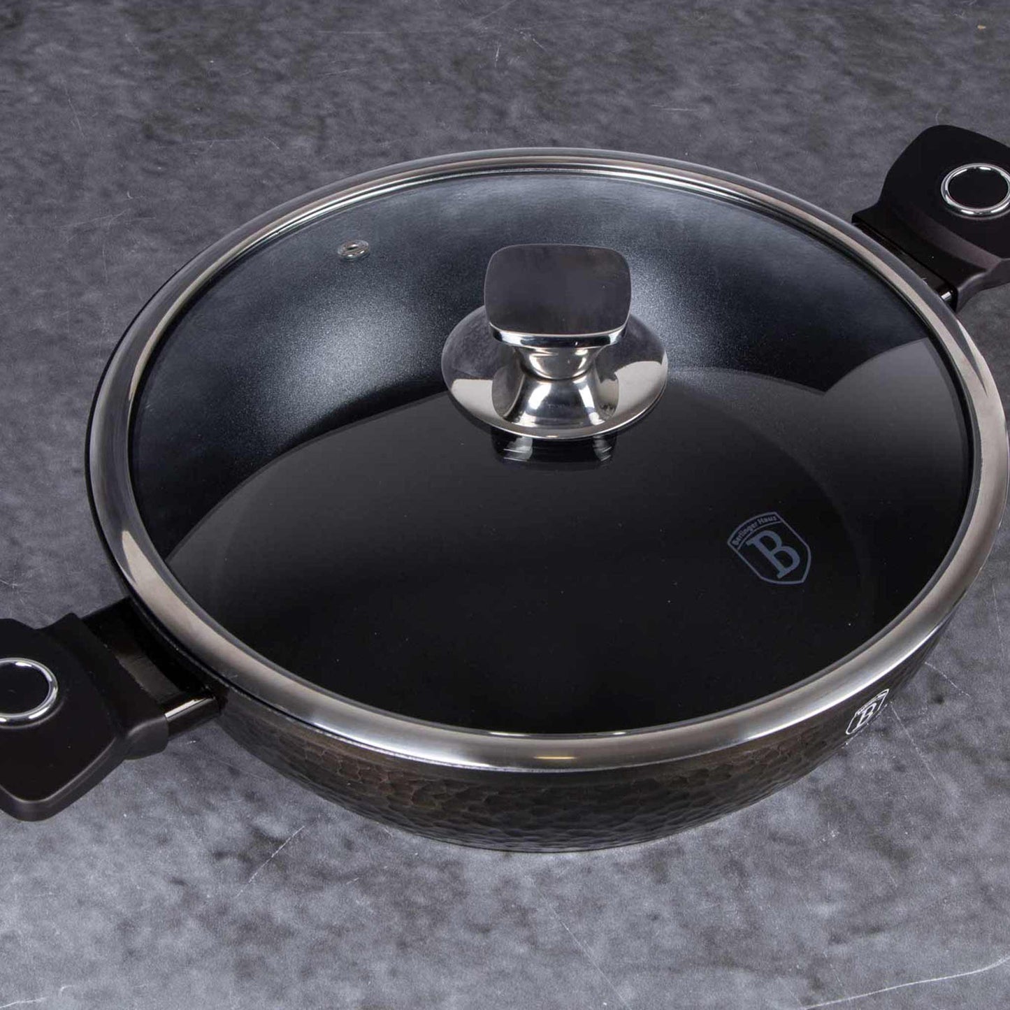 Olla Poco Profunda Con Tapa De 28 Cm