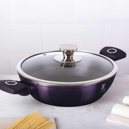Olla Poco Profunda Con Tapa De 24 Cm