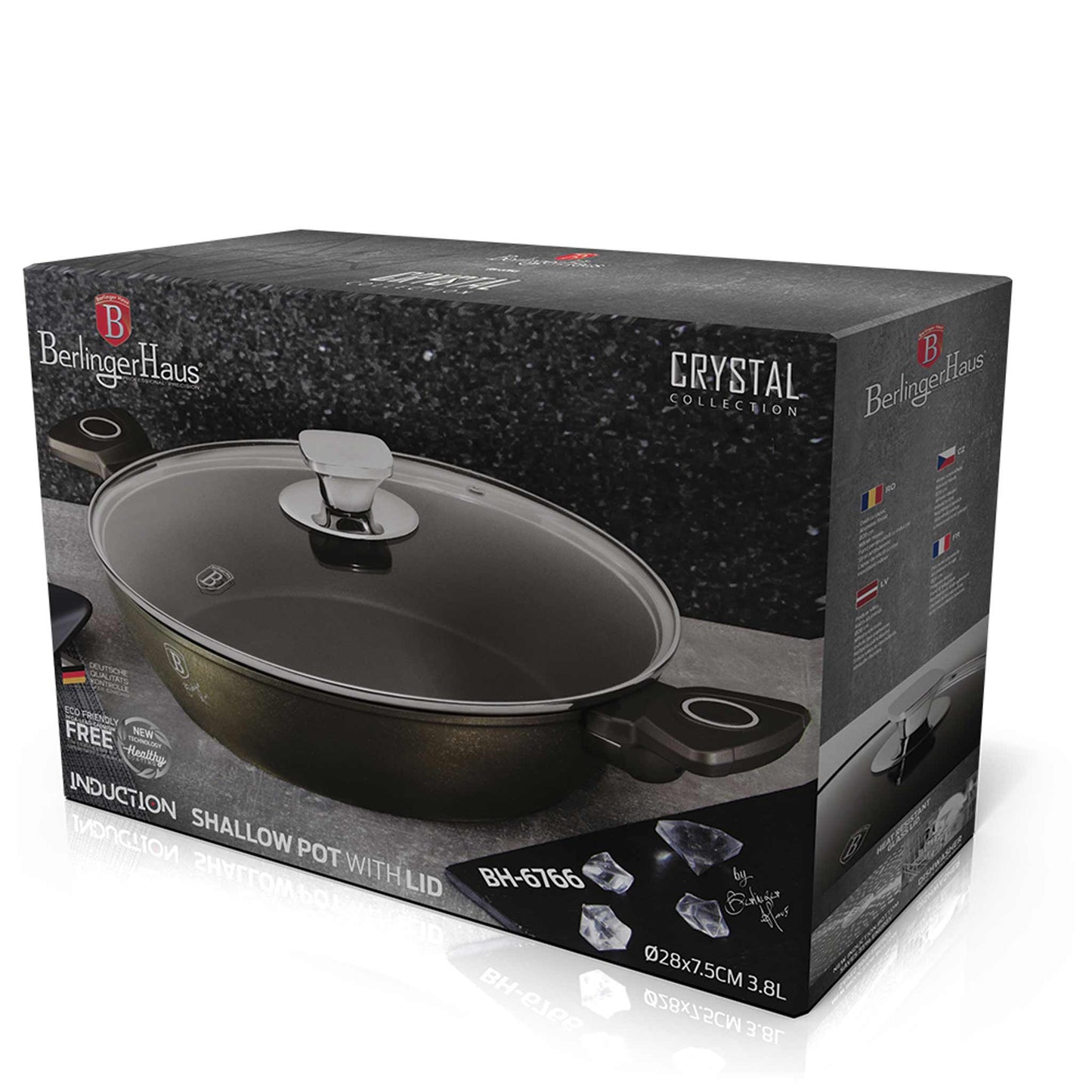 Olla Poco Profunda Con Tapa De 28 Cm