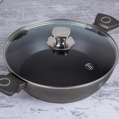 Olla Poco Profunda Con Tapa De 28 Cm