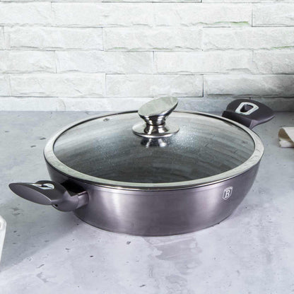 Olla Poco Profunda Con Tapa De 28 Cm