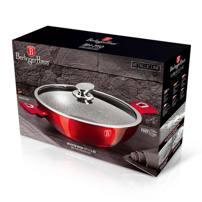 Wok Con Tapa De 30 Cm