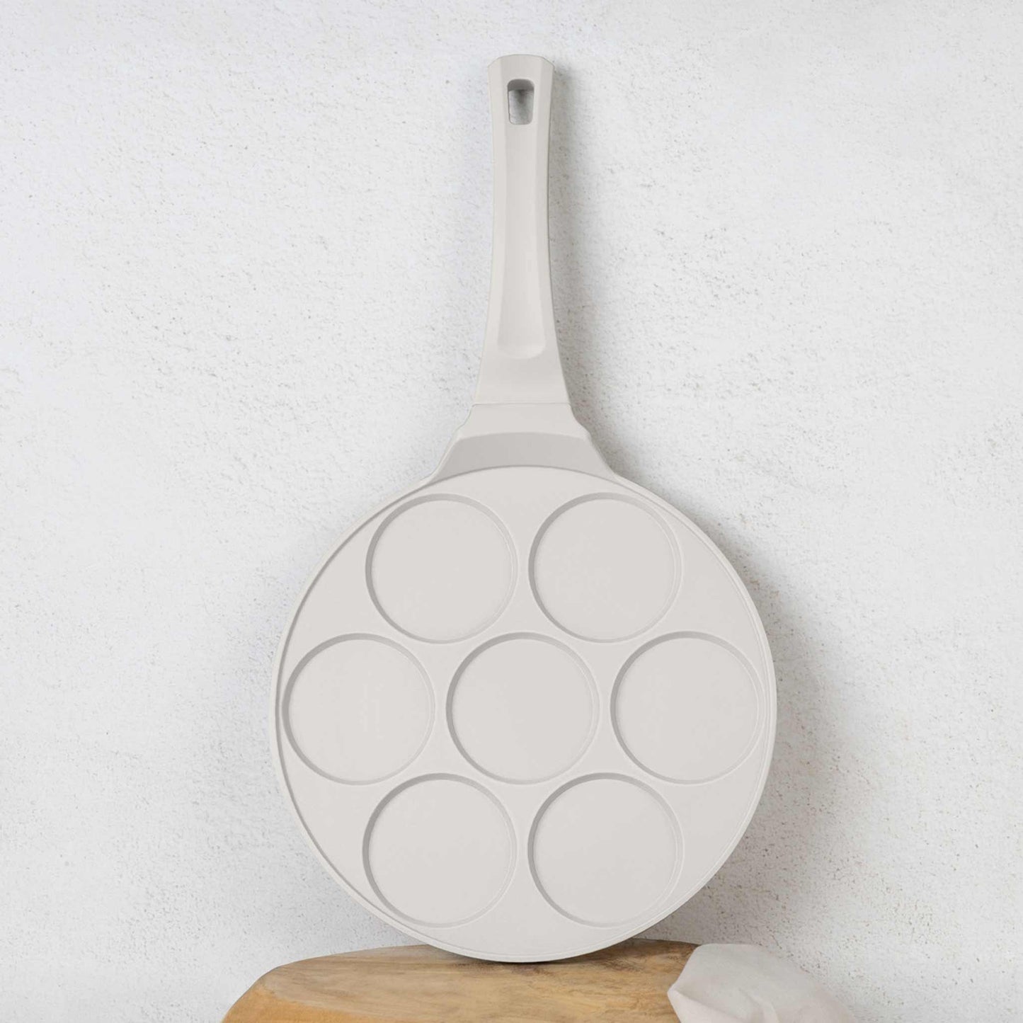 Sartén Para Panqueques Lisa De 7 Agujeros, 26 Cm