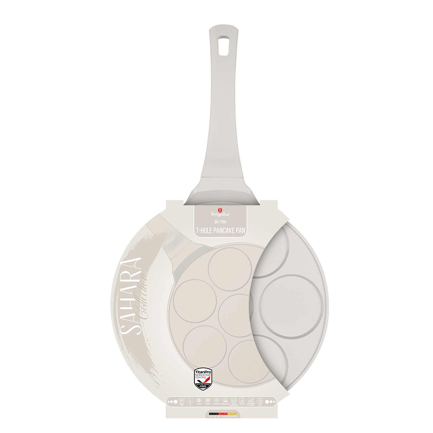 Sartén Para Panqueques Lisa De 7 Agujeros, 26 Cm