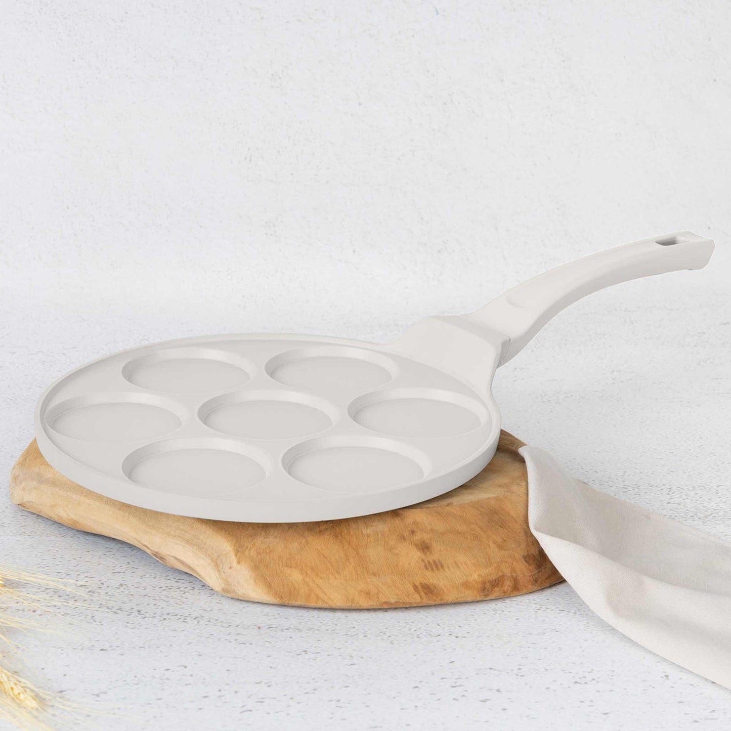 Sartén Para Panqueques Lisa De 7 Agujeros, 26 Cm