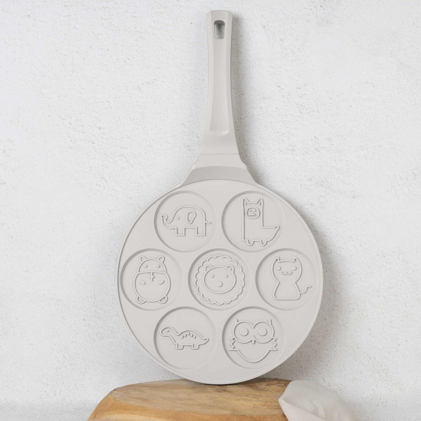 Sartén Para Tortitas Con Forma De Animales De 7 Agujeros Y 26 Cm