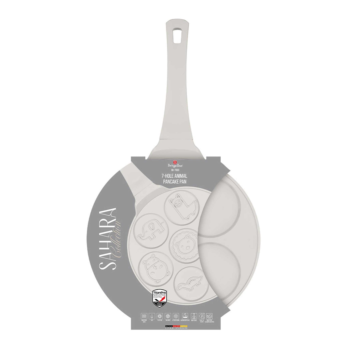 Sartén Para Tortitas Con Forma De Animales De 7 Agujeros Y 26 Cm