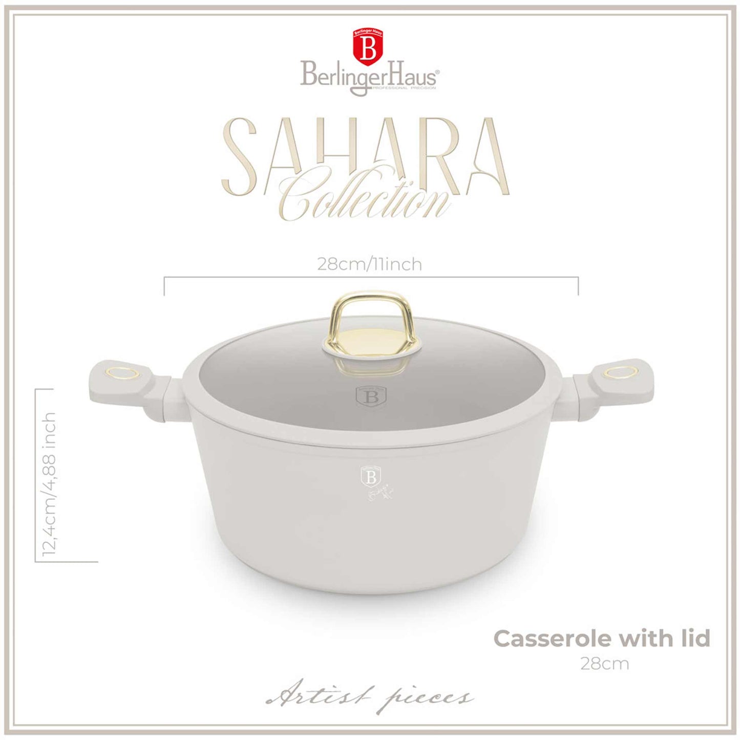 Cazuela Con Tapa De 28 Cm