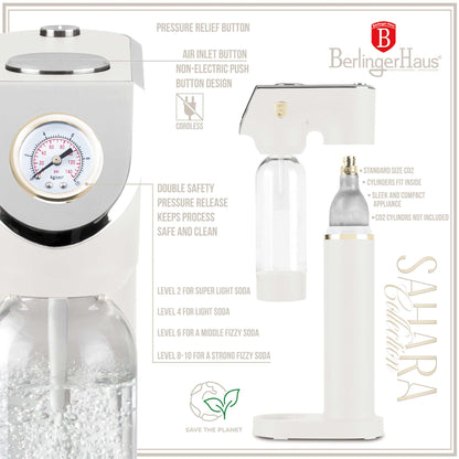 Máquina Para Hacer Refrescos Con 2 Botellas Y Barómetro, Compatible Con Cilindros De Co2 De Tamaño Universal.
