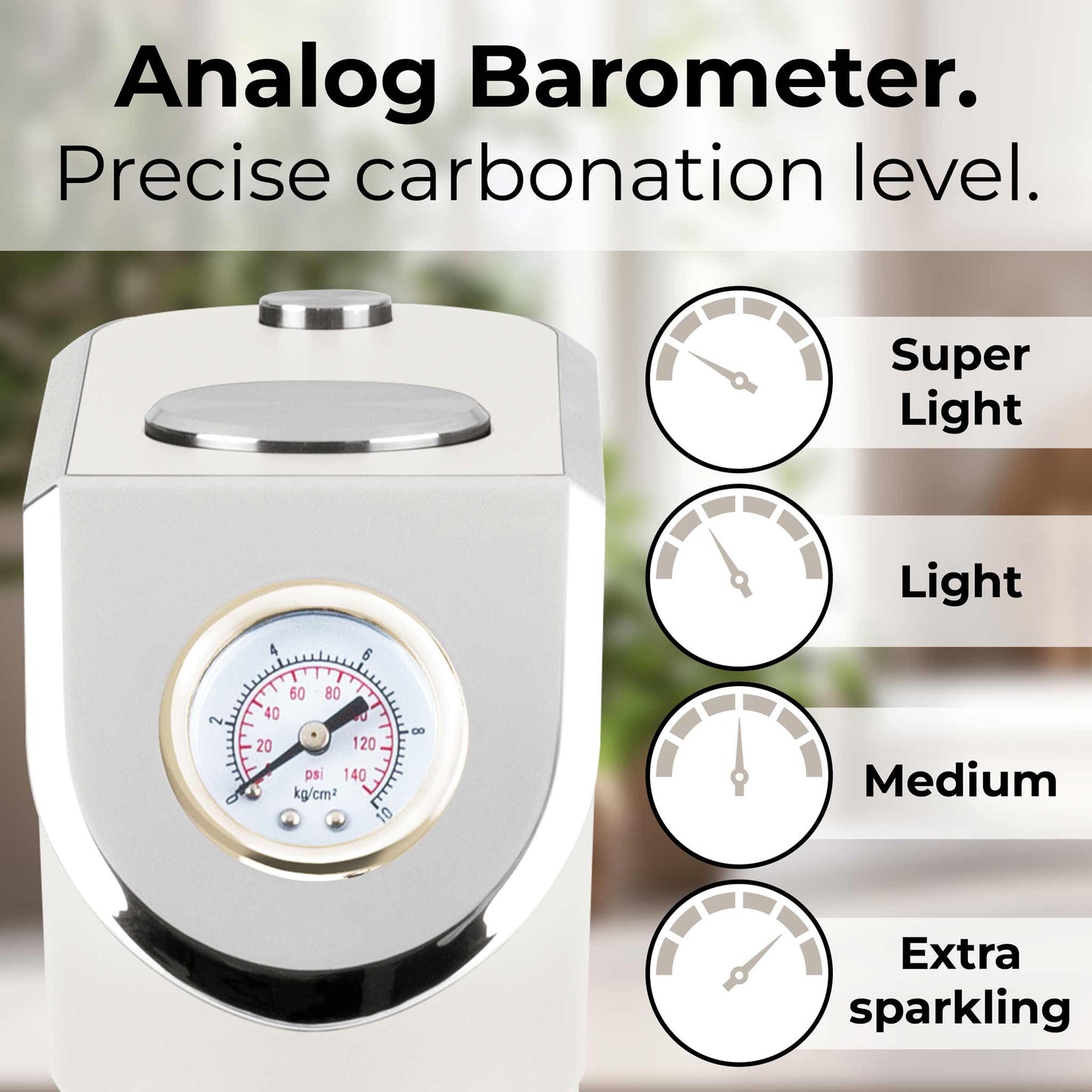 Máquina Para Hacer Refrescos Con 2 Botellas Y Barómetro, Compatible Con Cilindros De Co2 De Tamaño Universal.