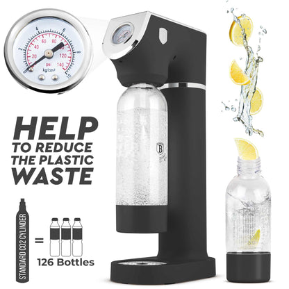 Máquina Para Hacer Refrescos Con 2 Botellas Y Barómetro, Compatible Con Cilindros De Co2 De Tamaño Universal.